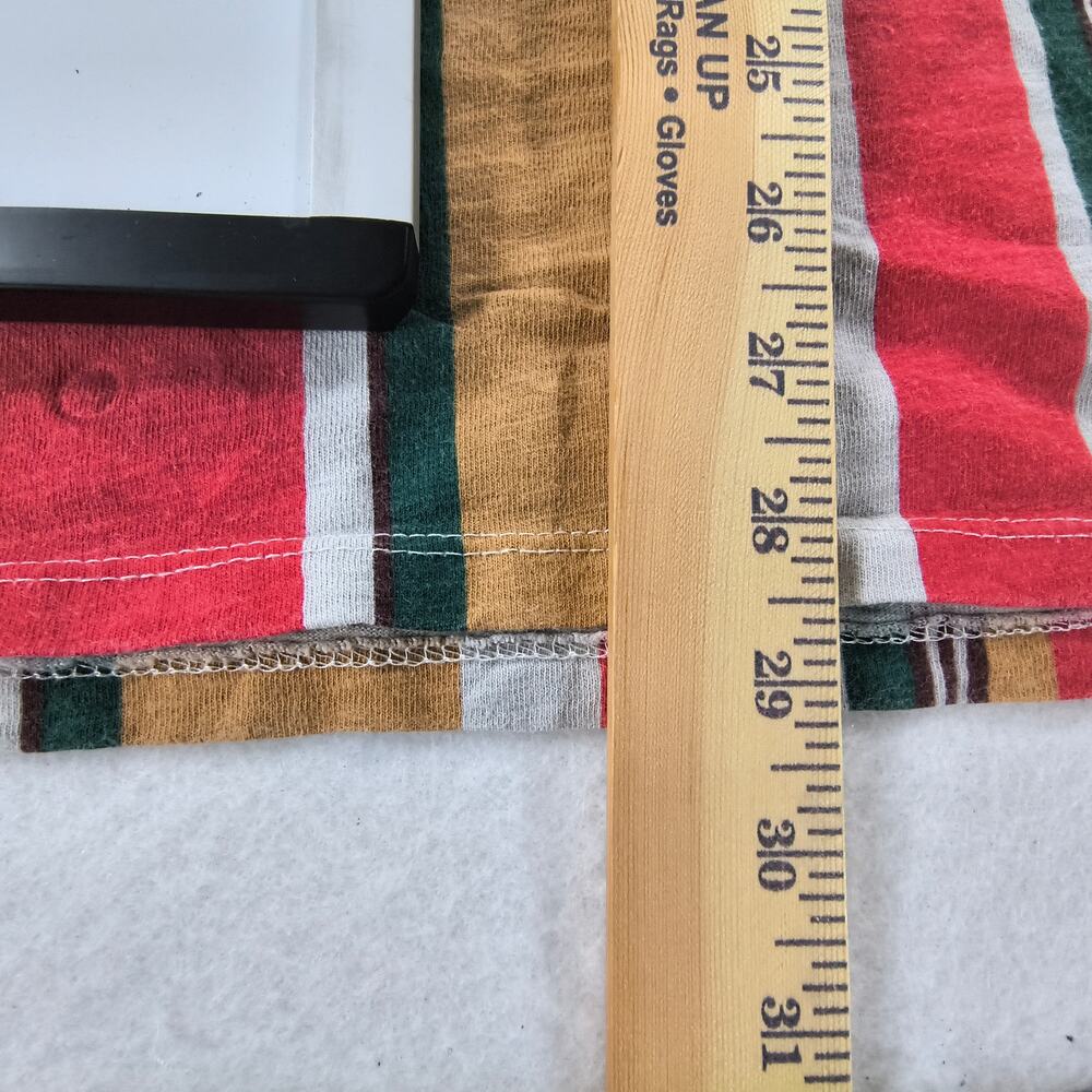 Guess Casual Striped Short Sleeve Crew Neck T Shirt Mens Size XL Red Green White - Picture 6 of 8